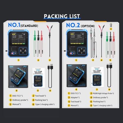 FNIRSI 3 In 1 Handheld Digital Oscilloscope LCR Transistor Tester, DSO-TC3 Standard, DSO-TC3 Upgrade