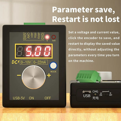 FNIRSI 0-12V/0-4-24mA Handheld Positive Negative Voltage Current Signal Generator