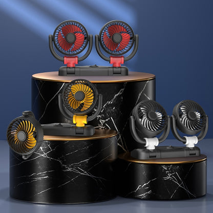 SUITU Car Foldable Cooling Fan Automobile Summer Temperature Reduction Fan, Dual 12V Cigarette Lighter Energized, Dual 24V Cigarette Lighter Energized, Dual 5V USB Energized, Single 12V Cigarette Lighter Energized, Single 24V Cigarette Lighter Energize...