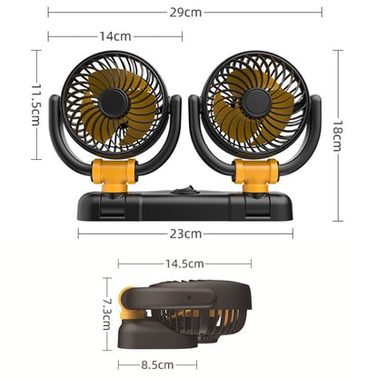 SUITU Car Foldable Cooling Fan Automobile Summer Temperature Reduction Fan, Dual 12V Cigarette Lighter Energized, Dual 24V Cigarette Lighter Energized, Dual 5V USB Energized, Single 12V Cigarette Lighter Energized, Single 24V Cigarette Lighter Energize...