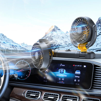 SUITU Car Foldable Cooling Fan Automobile Summer Temperature Reduction Fan, Dual 12V Cigarette Lighter Energized, Dual 24V Cigarette Lighter Energized, Dual 5V USB Energized, Single 12V Cigarette Lighter Energized, Single 24V Cigarette Lighter Energize...