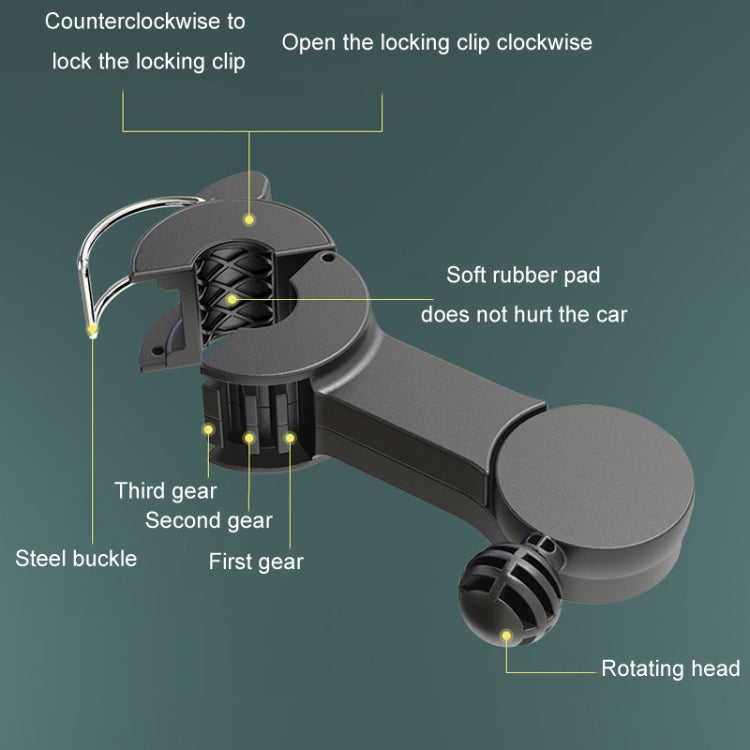 SUITU F4208 Car Cooling Fan Vehicle Rear Seatback USB Dual-Head Electrical Fan