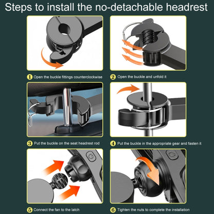 SUITU F4208 Car Cooling Fan Vehicle Rear Seatback USB Dual-Head Electrical Fan