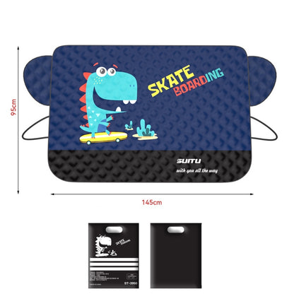 SUITU ST-3950 Automobile Thickening Sun Shield Car Snow Block Coat, Husky, Im The Best, Dinosaur