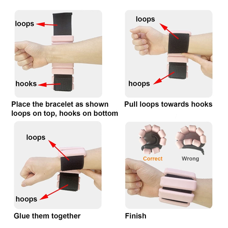 Yoga Fitness Adjustable Silicone Weight-bearing Bracelet Strength Exercise Equipment, 450g, 900g, 1000g