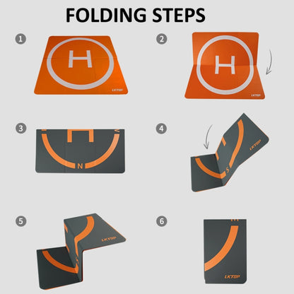 Drone Universal Landing Pad Double-sided Waterproof Foldable RC Aircraft Launch Mat, LKTOP 50cm, LKTOP 65cm
