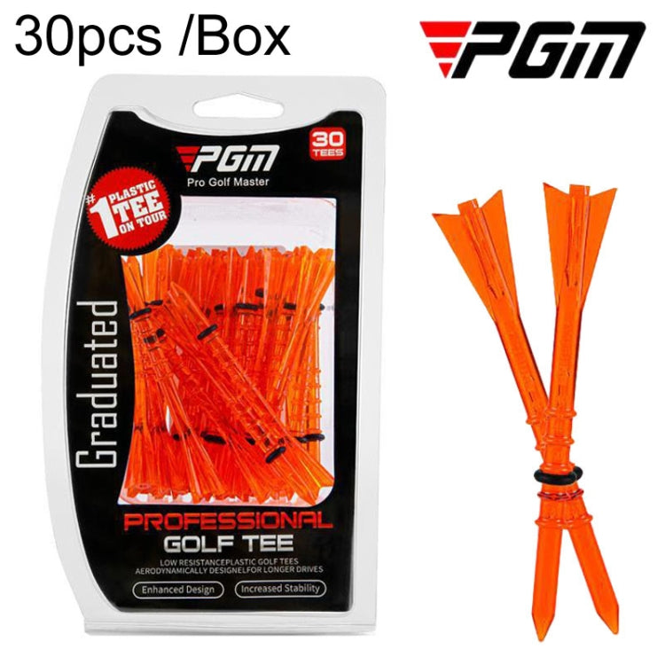 30pcs /Box PGM QT025 Golf Tee Limit Ball Studs With Adjustable Height of 83mm, White, Orange, Blue