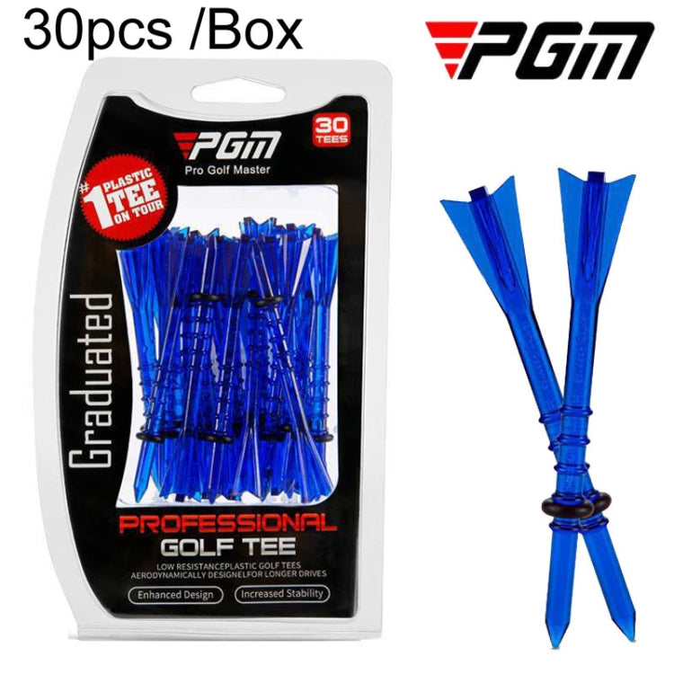 30pcs /Box PGM QT025 Golf Tee Limit Ball Studs With Adjustable Height of 83mm, White, Orange, Blue