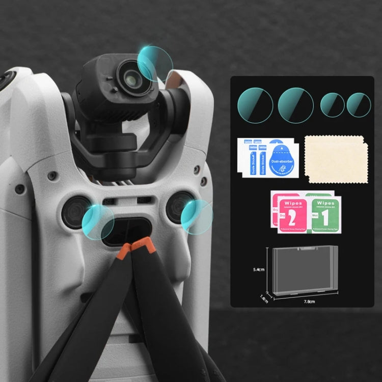 For DJI Mini 4 Pro Sensor / Lens Tempered Film Anti-scratch Protector, 2 Sets