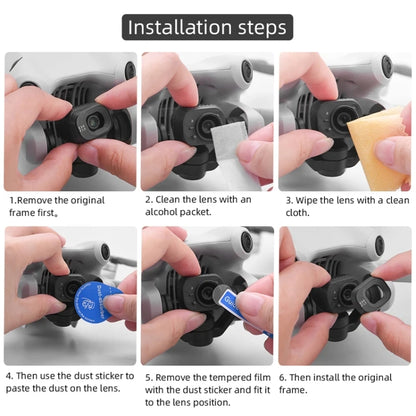 For DJI Mini 4 Pro Sensor / Lens Tempered Film Anti-scratch Protector, 2 Sets