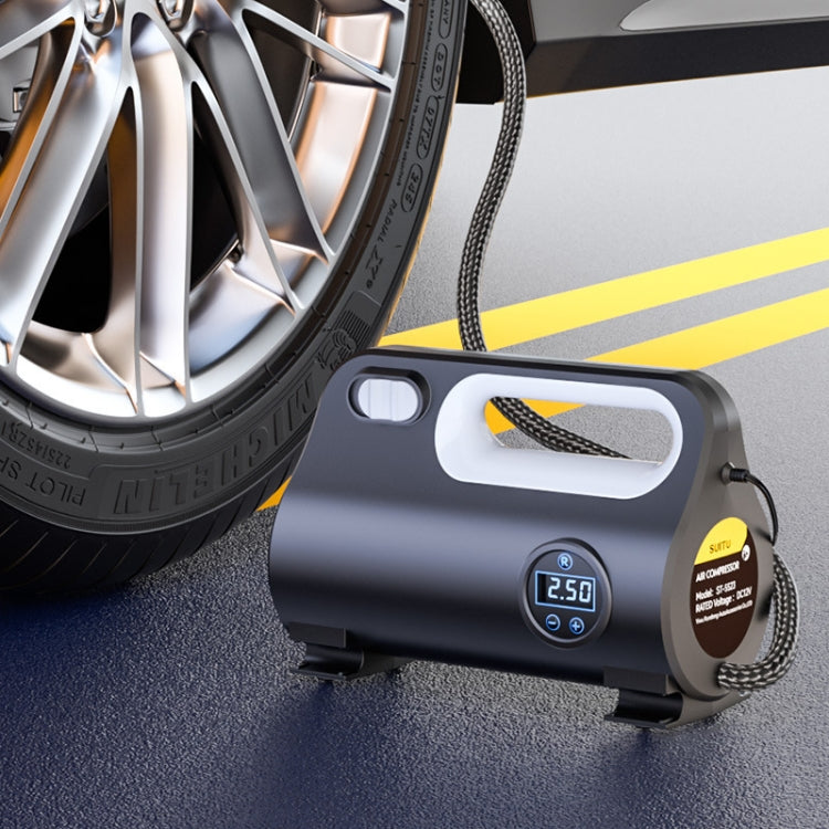 SUITU ST-5523 Vehicle Portable Pneumatic Pump With Cable Powerful Automobile Tire Inflator, Pointer, Digital