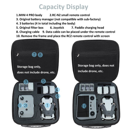 For DJI Mini 4 Pro Drone Storage Bag Box Shoulder Bag Suitcase, M4-002