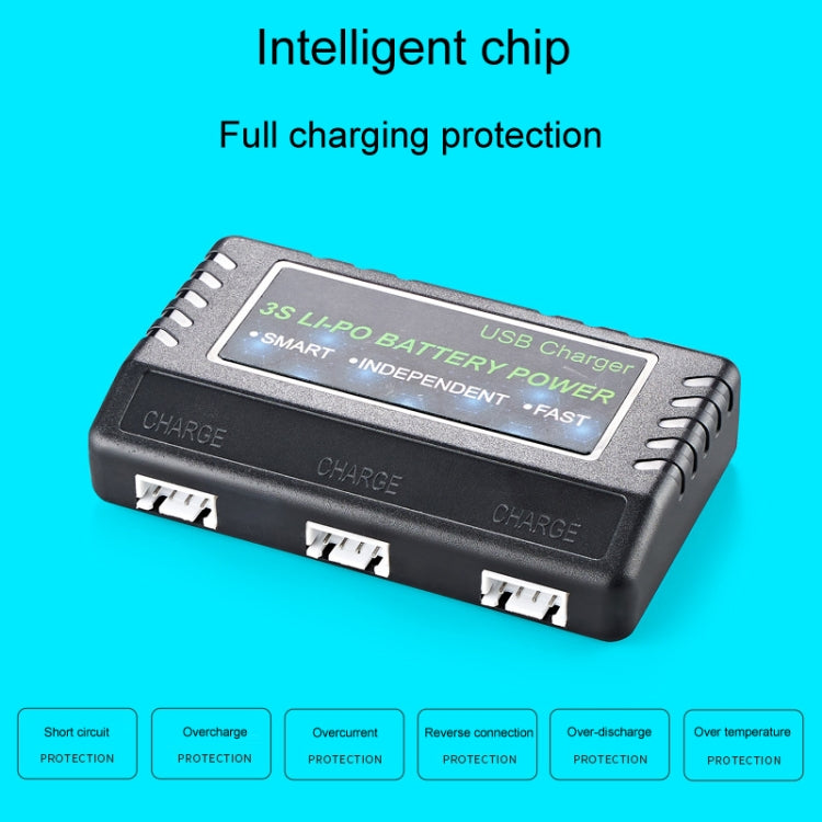 One Charge Three Water Bullet Rifle Li-Po Battery Balance Charging Case, BH-3S03