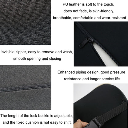 Leather Memory Foam All Season Car Seat Neck Support Cushion, Headrest+Waist Pad