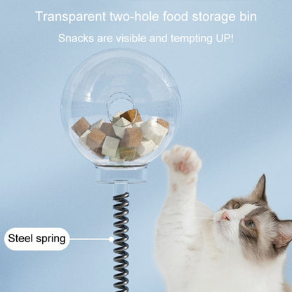 Teasing Cats Toy Turntable With Spring Leaky Food Ball Pet Cats Play Tray