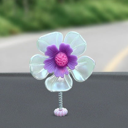 5pcs /Set Car Shaking Flower Ornament Simulated Small Flower Car Interior Decoration