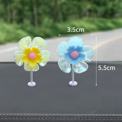 5pcs /Set Car Shaking Flower Ornament Simulated Small Flower Car Interior Decoration