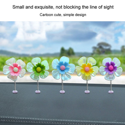 5pcs /Set Car Shaking Flower Ornament Simulated Small Flower Car Interior Decoration