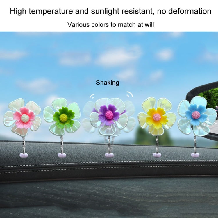 5pcs /Set Car Shaking Flower Ornament Simulated Small Flower Car Interior Decoration