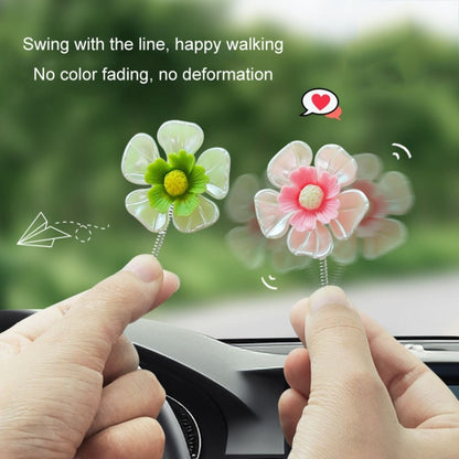5pcs /Set Car Shaking Flower Ornament Simulated Small Flower Car Interior Decoration