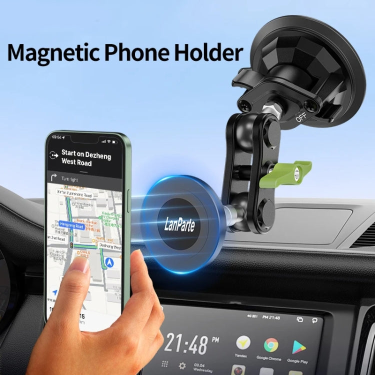 Lanparte Magnetic Car Phone Holder Adjustable Suction Cup Navigation Stand, RBA-M01N, RBA-M01NB, RBA-M01NL, RBA-M01NLB, RBA-M01
