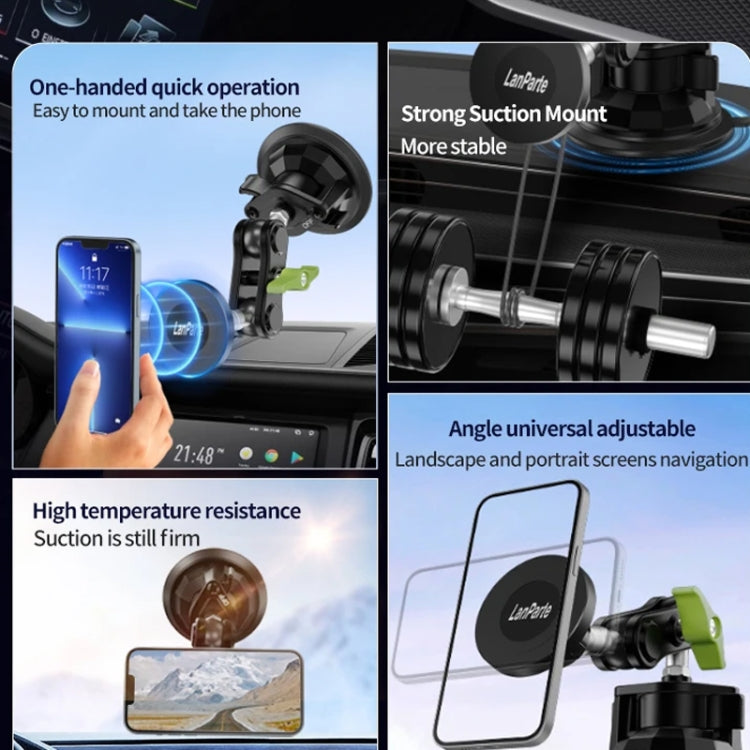 Lanparte Magnetic Car Phone Holder Adjustable Suction Cup Navigation Stand, RBA-M01N, RBA-M01NB, RBA-M01NL, RBA-M01NLB, RBA-M01