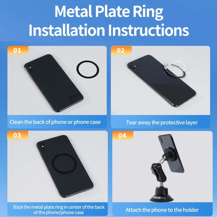 Lanparte Magnetic Car Phone Holder Adjustable Suction Cup Navigation Stand, RBA-M01N, RBA-M01NB, RBA-M01NL, RBA-M01NLB, RBA-M01