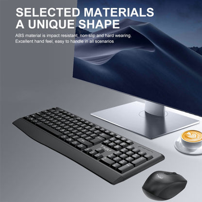 T-WOLF TF-100 2.4G Bluetooth Laptop Office Wireless Keyboard and Mouse Set, TF-100(Black)