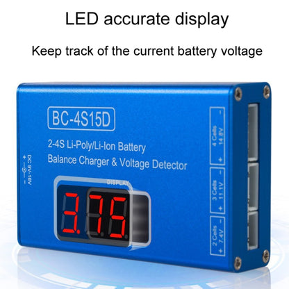 Li-Ion Battery LED Digital Display Balance Charging Case With Power Supply, US Plug, BC-4S15D