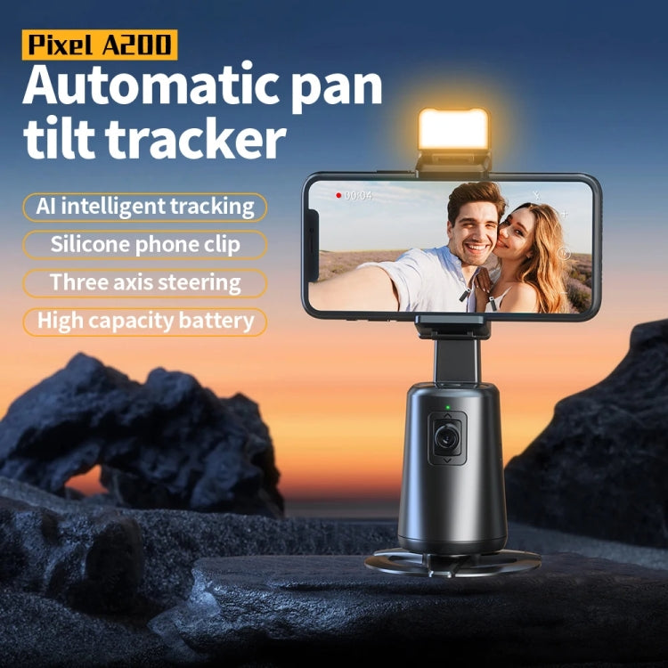 Pixel A200  Auto Tracking Gimbal Stabilizer 360 Degree Rotation Selfie Stick With Fill Light, A200 Set 1, A200 Set 2, A200 Set 3