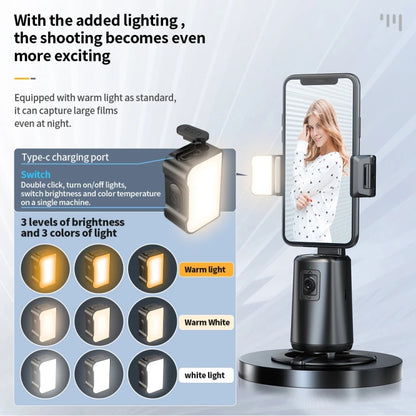 Pixel A200  Auto Tracking Gimbal Stabilizer 360 Degree Rotation Selfie Stick With Fill Light, A200 Set 1, A200 Set 2, A200 Set 3