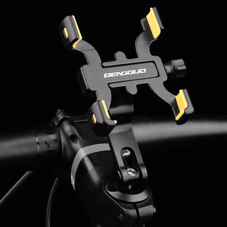 BENGGUO Bicycle Aluminum Alloy Four-claw Cycling Mobile Phone Holder, Handlebars, Stem Style, Rear View Mirror