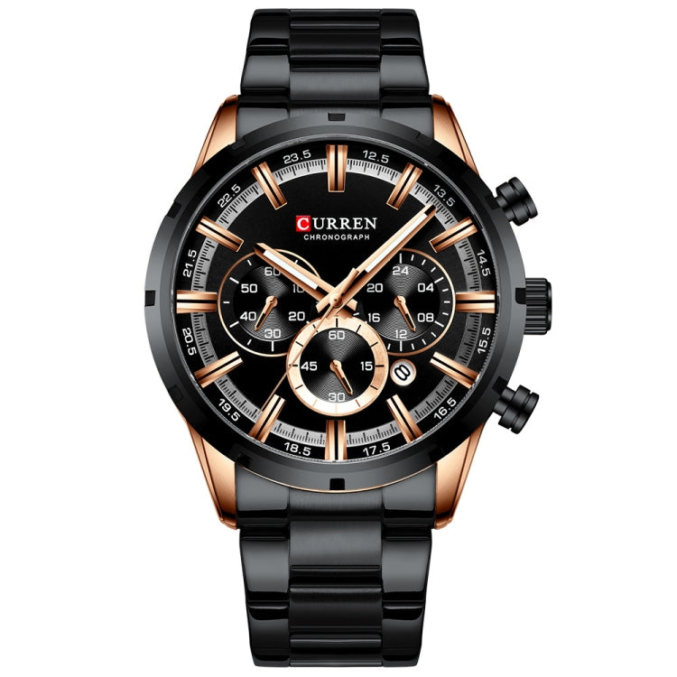 Curren M8355 Men Watch Waterproof Quartz Six Stitches Calendar Steel Belt Business Watch