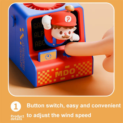 Cartoon Game Console Shape USB Charging Portable Bladeless Halter Fan