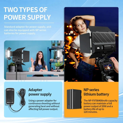 Pixel  P30 20W 2500-6500K 2400Lux Dual Color Temperature Photography Fill Light, P30