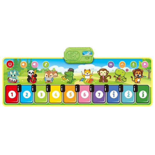 Children Piano Mat Footsteps Music Dancing Blanket Parent-Child Multifunctional Game Blanket, 110x36cm