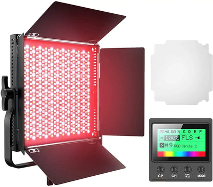 Pixel K80 RGB 45W 2600-10000K 552 LEDs Photography Fill Light Panel Lamp With LCD Display,US Plug, K80 RGB
