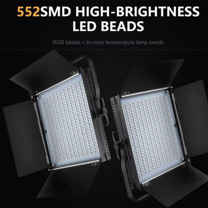 Pixel K80 RGB 45W 2600-10000K 552 LEDs Photography Fill Light Panel Lamp With LCD Display,US Plug, K80 RGB