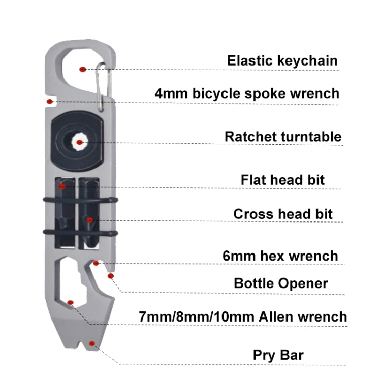 Multifunctional Outdoor Survival and Self-defense Ratchet Crowbar Tool EDC Bottle Opener, Multifunctional Ratchet Crowbar