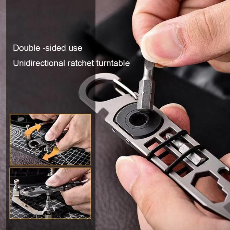 Multifunctional Outdoor Survival and Self-defense Ratchet Crowbar Tool EDC Bottle Opener, Multifunctional Ratchet Crowbar