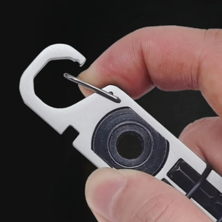 Multifunctional Outdoor Survival and Self-defense Ratchet Crowbar Tool EDC Bottle Opener, Multifunctional Ratchet Crowbar