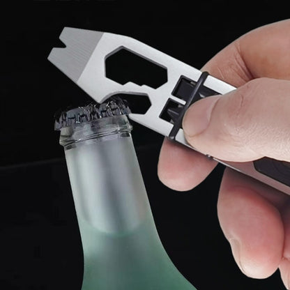 Multifunctional Outdoor Survival and Self-defense Ratchet Crowbar Tool EDC Bottle Opener, Multifunctional Ratchet Crowbar