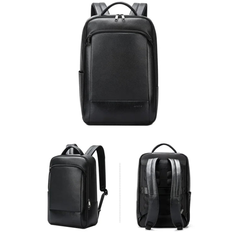 Bopai 61-123311 Large-Capacity First-Layer Cowhide Business Laptop Backpack, 61-123311