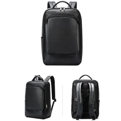 Bopai 61-123311 Large-Capacity First-Layer Cowhide Business Laptop Backpack, 61-123311
