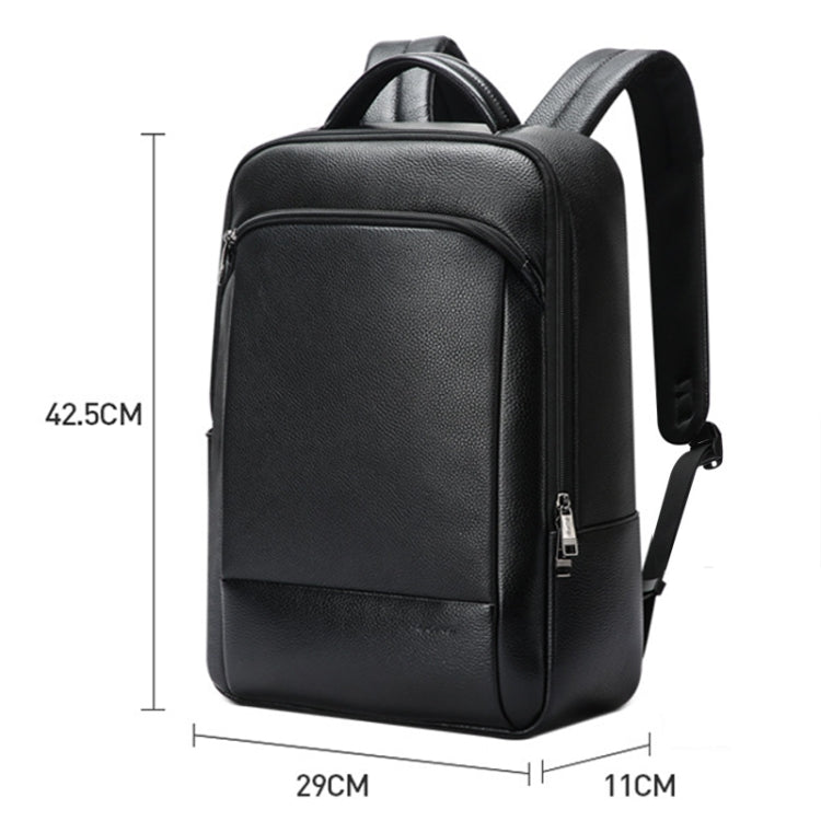 Bopai 61-123311 Large-Capacity First-Layer Cowhide Business Laptop Backpack, 61-123311
