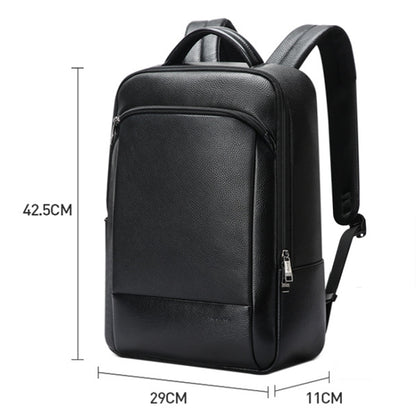Bopai 61-123311 Large-Capacity First-Layer Cowhide Business Laptop Backpack, 61-123311