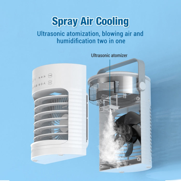 CF-516 USB Home Timed Desktop RGB Light Adjustable Spray Humidification Cooler Fan, CF-516
