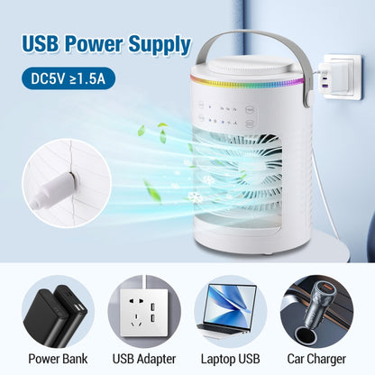 CF-516 USB Home Timed Desktop RGB Light Adjustable Spray Humidification Cooler Fan, CF-516
