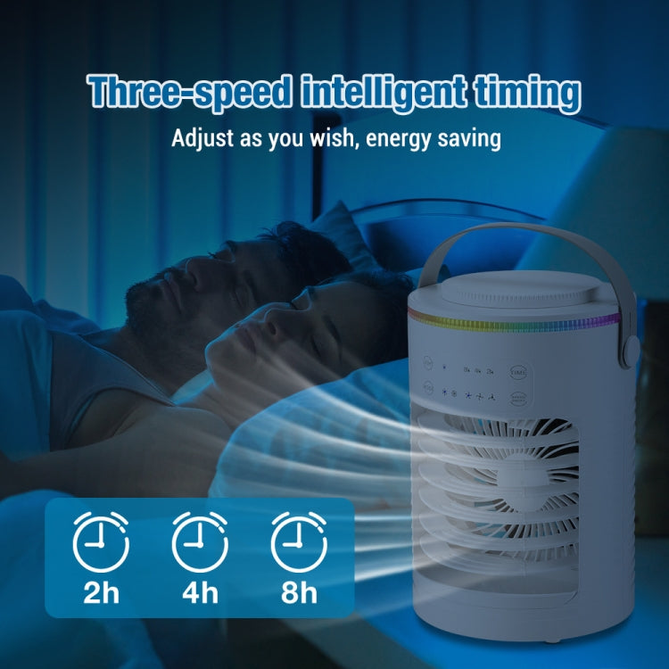 CF-516 USB Home Timed Desktop RGB Light Adjustable Spray Humidification Cooler Fan, CF-516