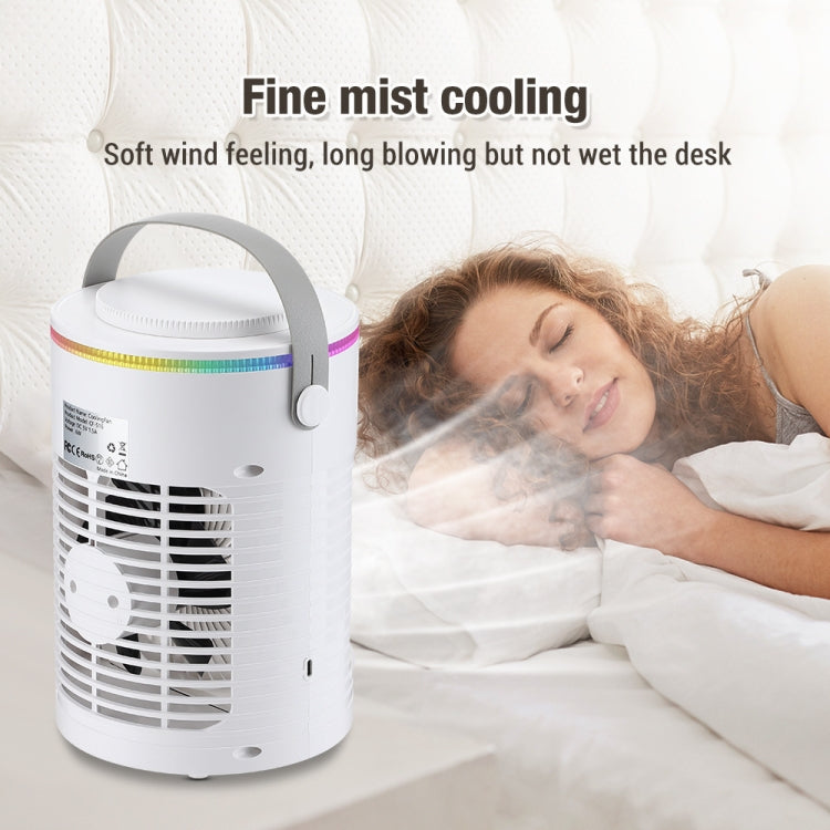 CF-516 USB Home Timed Desktop RGB Light Adjustable Spray Humidification Cooler Fan, CF-516